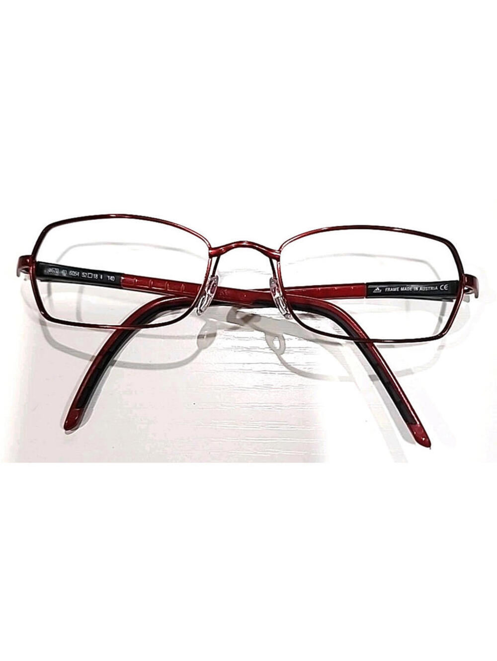 Adidas A679 6054 Streamlite Red Black Rectangle Eyeglasses 52-18 140 Austria